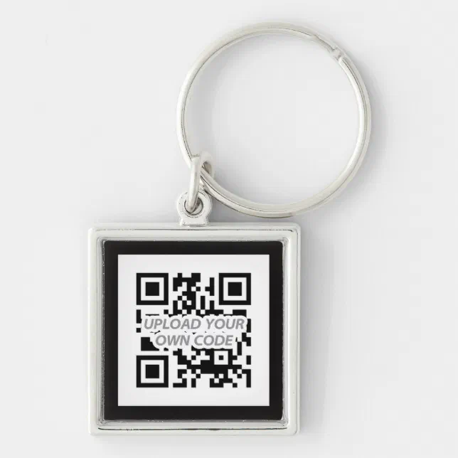 Personalizable QR Code Keychain Find your keys! Zazzle