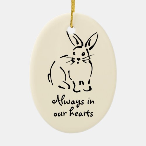 Personalizable Rabbit Memorial Ornament