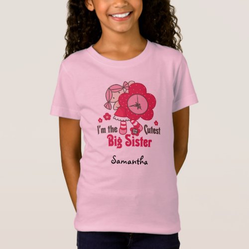 Personalizable Rag Doll Cutest Big Sister T_Shirt