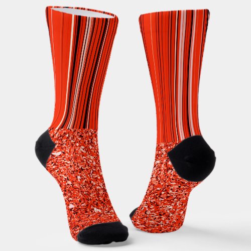Personalizable Red Black White Socks