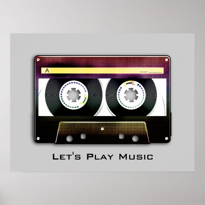 Personalizable Retro Compact Audio Cassette Poster