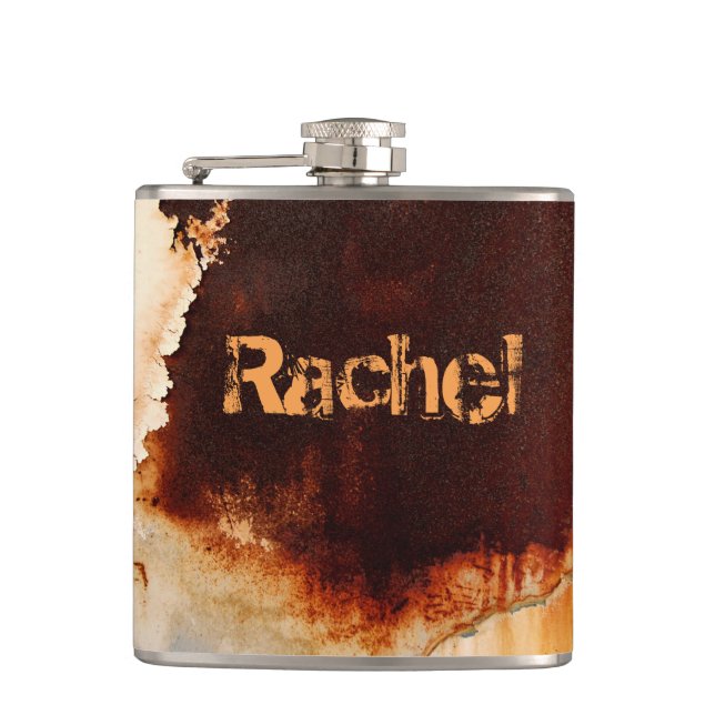 Personalizable Rust Art Cool Fun Unique Flask (Front)