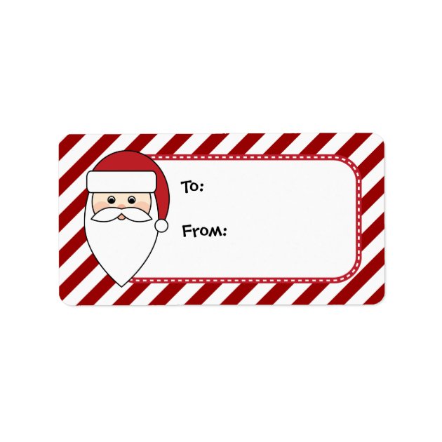 Personalizable Santa Claus Christmas Tags