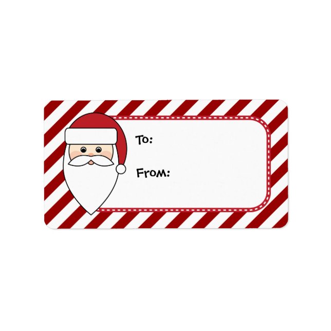 Personalizable Santa Claus Christmas Tags (Front)