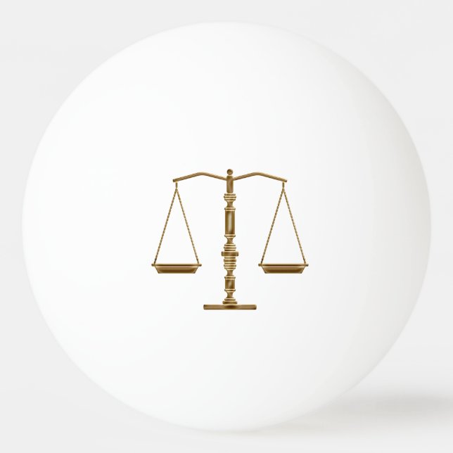 Personalizable Scales of Justice Symbol Ping-Pong Ball (Front)