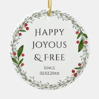 Personalizable Sobriety Date Classic Christmas