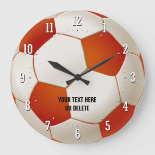 Personalizable Soccer   Football Sport Gift Large Clock