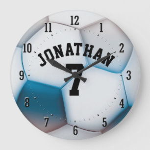 Personalizable Soccer Football Sport Gift Large Clock