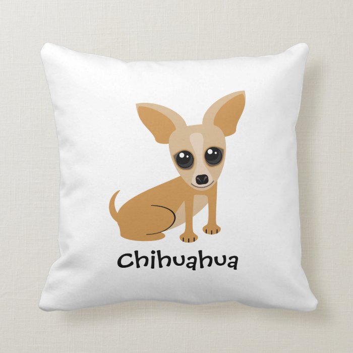 Personalizable Tan Chihuahua Pillow