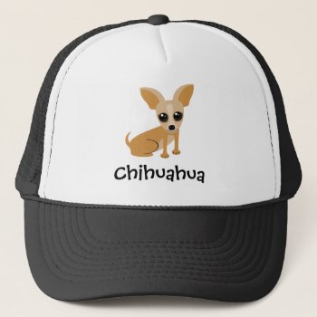 Personalizable Tan Chihuahua Trucker Hat by ne1512BLVD at Zazzle
