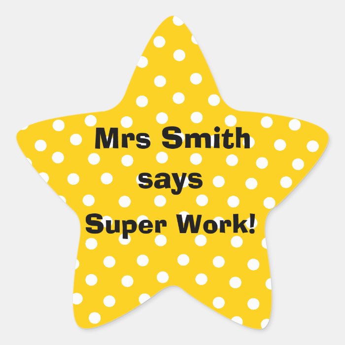 Personalizable Teacher stickers    Super Work