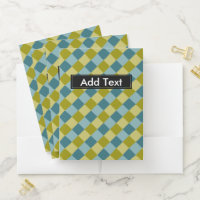 Personalizable Teal Blue Gold Yellow Pattern