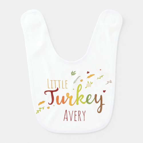 Personalizable Thanksgiving Gobble gobble Baby Bib