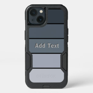 Personalizable - Trendy Modern Space Gray Stripes iPhone 13 Case