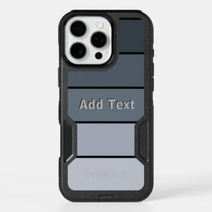 Personalizable - Trendy Modern Space Gray Stripes iPhone 16 Pro Max Case
