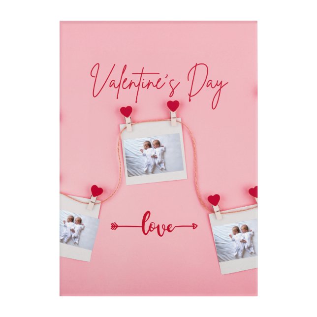 Personalizable Twin Life Valentine's Day Wall Art (Front)