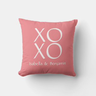 Personalizable Valentine's XOXO Pillow Pink