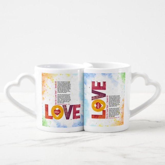 Personalizable ValentinesDay Poetry Lovers Mug Set (Front Nesting)