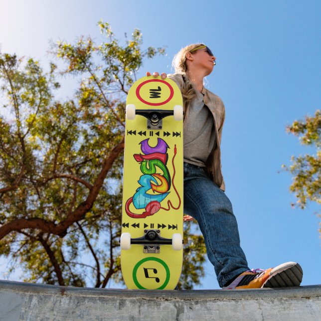 Personalizable Very Colorful MUSIC Skateboard (Outdoor 1)