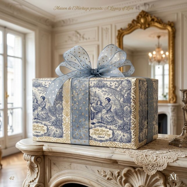 Personalizable Vintage Mother's Day Wrapping Paper (Creator Uploaded)