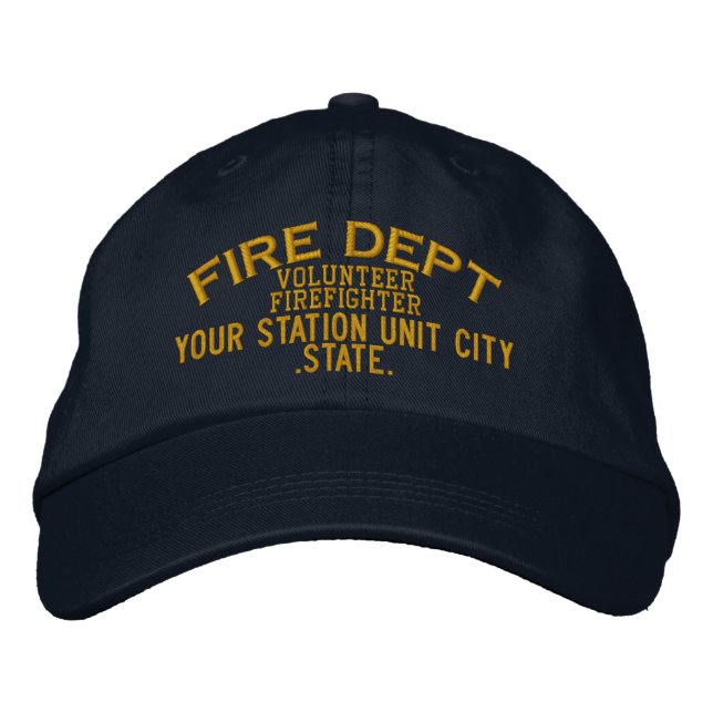 Personalizable Volunteer Firefighter Hat (Front)