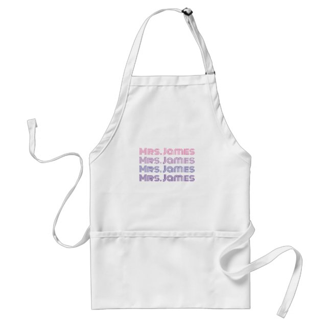 Personalizable wedding bride cook apron (Front)