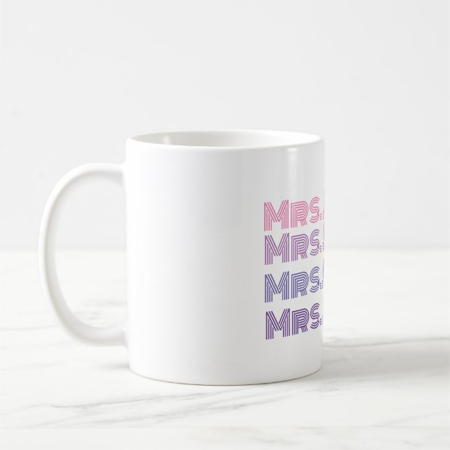 Personalizable wedding bride mug (Left)