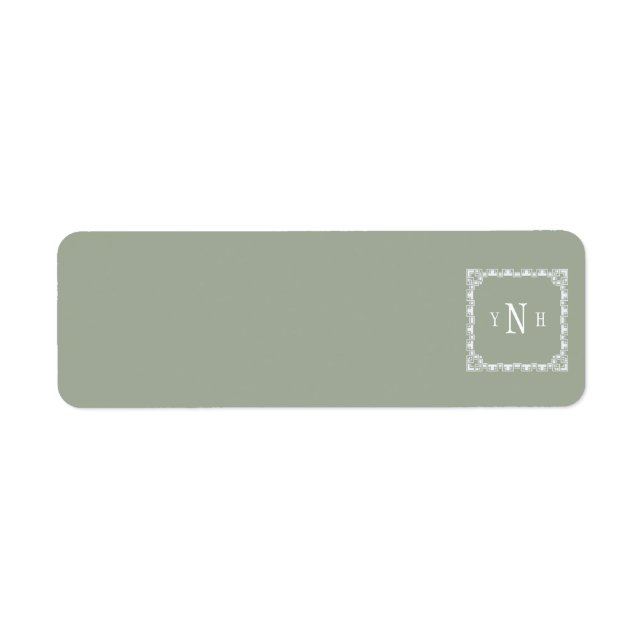 Personalizable with three-letter Monogram Label (Front)