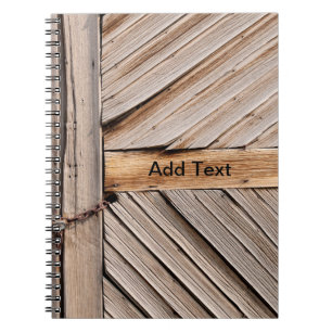 Personalizable Wooden Door Notebook