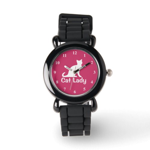 Personalizable wrist watch for cat lovers