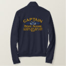 Personalizable YEAR and Names Captain Anchors Embroidered Jacket Personalizable YEAR and Names Captain Anchors Embroidered Jacket