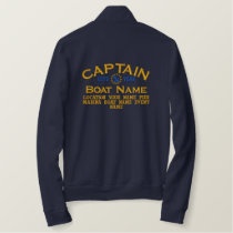 Personalizable YEAR and Names Captain Yacht Flag Embroidered Jacket Personalizable YEAR and Names Captain Yacht Flag Embroidered Jacket