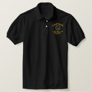 Personalizable Your Yacht Flag Embroidery Embroidered Polo Shirt