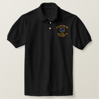 Personalizable Your Yacht Flag Embroidery Embroidered Polo Shirt