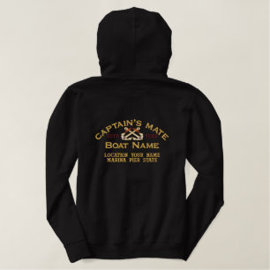 Personalizable Your YEAR and Names Captain's Mate Embroidered Hoodie