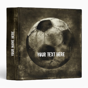 Personalizablev Grunge Soccer Binder