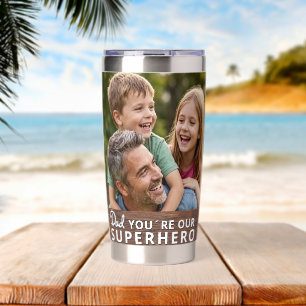 Personalizada con 2 Fotos y Texto  Insulated Tumbler
