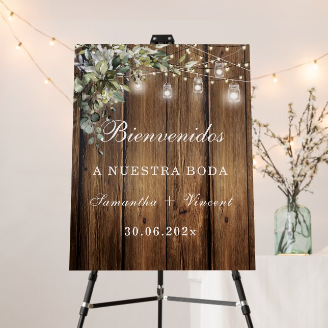 Personalizado Bienvenidos a nuestra Boda sign (In Situ (Stand))
