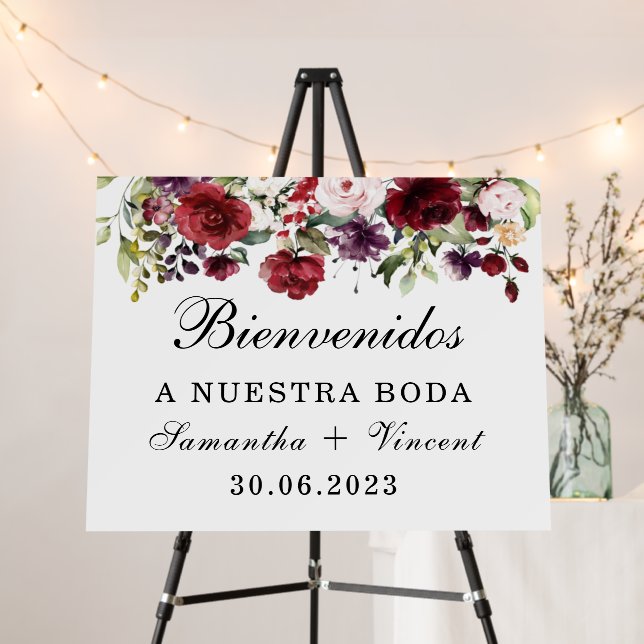 Personalizado Bienvenidos a nuestra Boda sign (In Situ (Stand))