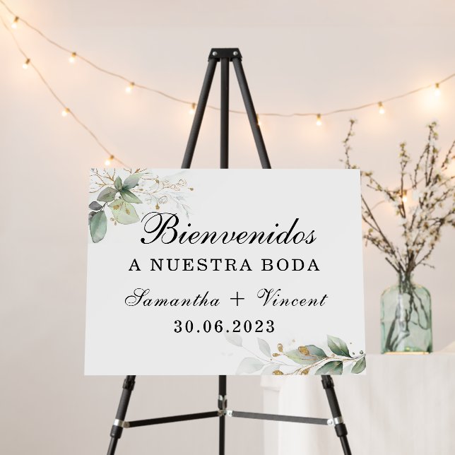 Personalizado Bienvenidos a nuestra Boda sign (In Situ (Stand))