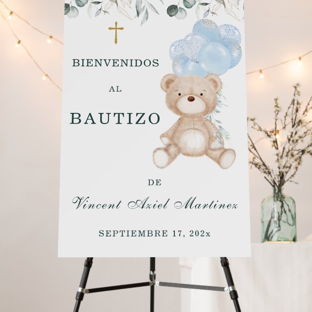 Personalizado Bienvenidos al Bautizo Sign (In Situ (Stand))