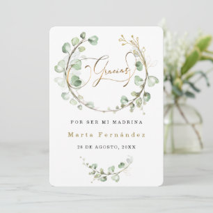 Personalizar tarjeta de agradecimiento la madrina invitation