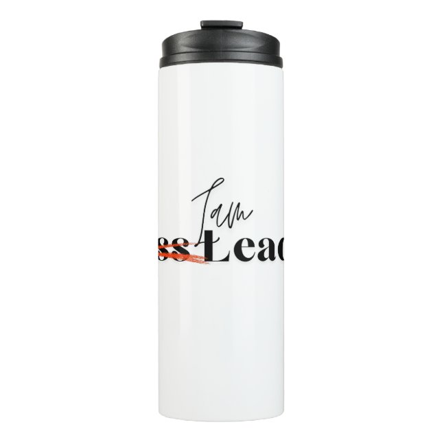 Personalization iam leader not boos thermal tumbler (Front)