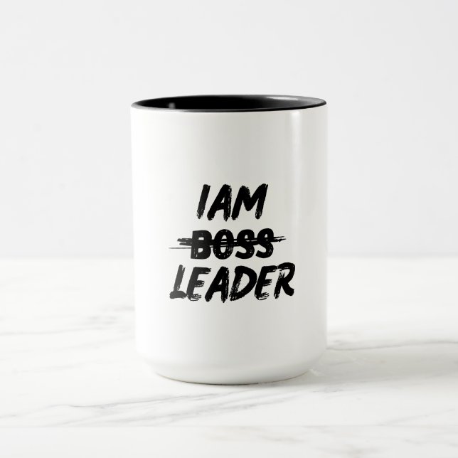 Personalization mug iam leader not boos (Center)