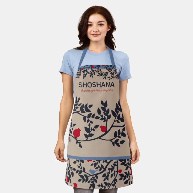 Personalizd Rosh Hashanah Pomegranate Apron (Worn)