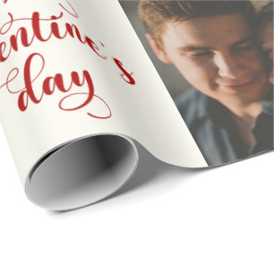 Personalize 10 Photos Happy Valentine's Day Retro Wrapping Paper