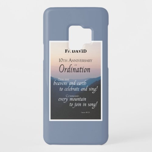 Personalize 10th Anniversary Ordination Congrats Case_Mate Samsung Galaxy S9 Case