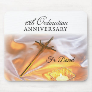 Personalize, 10th Ordination Anniversary, Cross Mouse Pad