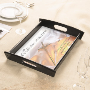 Personalize, 10th Ordination Anniversary, Cross Serving Tray