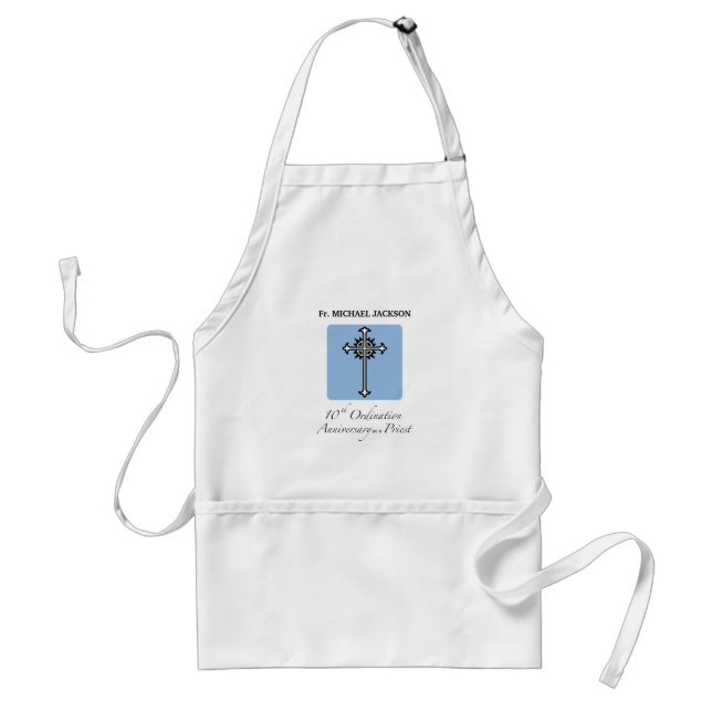 Personalize, 10th Ordination Anniversary of Priest Adult Apron (Front)